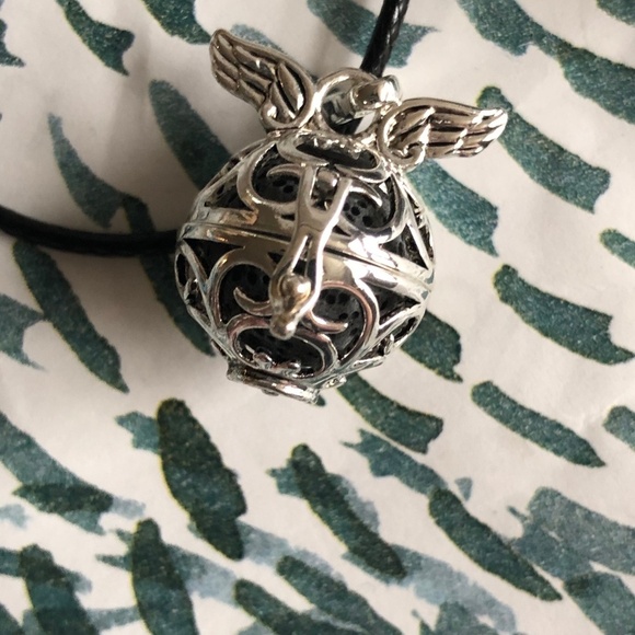 Essential Charms Lava Charm Aromatherapy Necklace - Picture 2 of 5